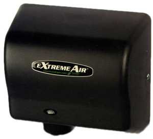 American Dryer EXT7-BG Extreme Air Graphite Cool Air Hand Dryer, ExtremeAir, GreenSpec, LEED, 100-240 Smart Voltage, Adjustable Quiet Levels, Antimicrobial, Black Graphite Cover, No Heat, 540 Watts