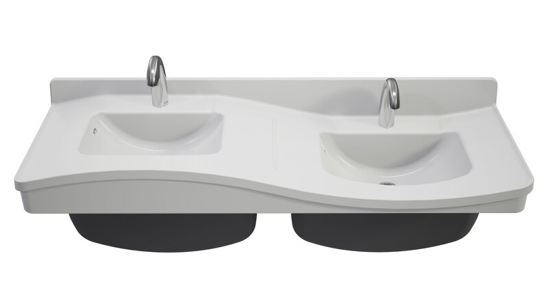 Bradley FL-2H Frequency Lavatory/Sink System Double Station
