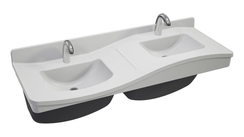 Bradley FL-2L Frequency Lavatory/Sink System Double Station