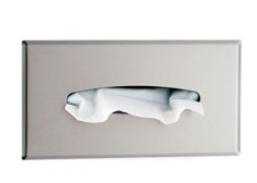 Gamco 355 Recessed Facial Tissue Dispenser (for 300 two-ply facial tissues), Stainless Steel with Satin Finish