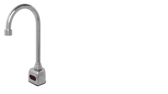 Hydrotek H-6000C Gooseneck Automatic Faucet, Deck Mount, Non-mixing, AC Powered, Vandal Resistant, ADA Compliant (DISCONTINUED, NOT AVAILABLE TO ORDER)