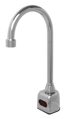 Hydrotek H-6000C-LR Gooseneck Automatic Faucet, Deck Mount, Non-mixing, AC Powered, Vandal Resistant, ADA Compliant