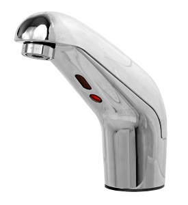 Hydrotek HB-5000E-LR Lavatory Automatic Faucet, Battery Powered, Low Lead, Above-Deck Components, Non-mixing, ADA Compliant, Vandal Resistant (DISCONTINUED)