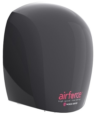 World Dryer J4-162 J4-162 Airforce Hand Dryer by World Dryer, Automatic, Black Aluminum ,SteriTouch™, 208/230 Volts