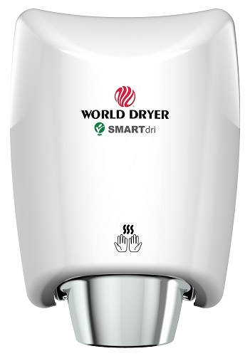 World Dryer K-974 K-974 SMARTdri Hand Dryer by World Dryer, Automatic, White Aluminmum, High Speed Hand Dryer, K-974P2 SMARTdri PLUS