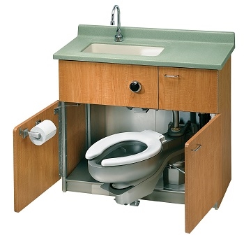 Bradley LC700 Patient Care Unit, 40-1/2", Lavatory Swing Out Water Closet Combination
