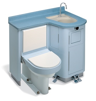 Bradley LC840 Patient Care Unit, 40", Lavatory Fixed Water Closet, Bed Pan Washer Combination (DISCONTINUED)