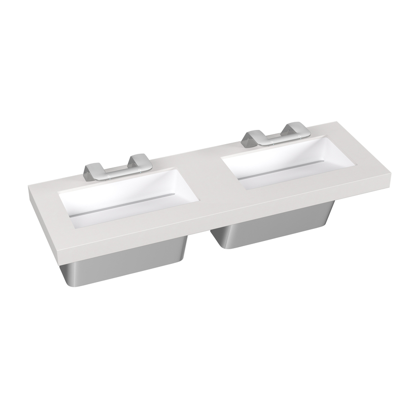 Bradley OmniDeck LD-3010-WB-TR1 Lavatory/Sink System with WashBar Duo