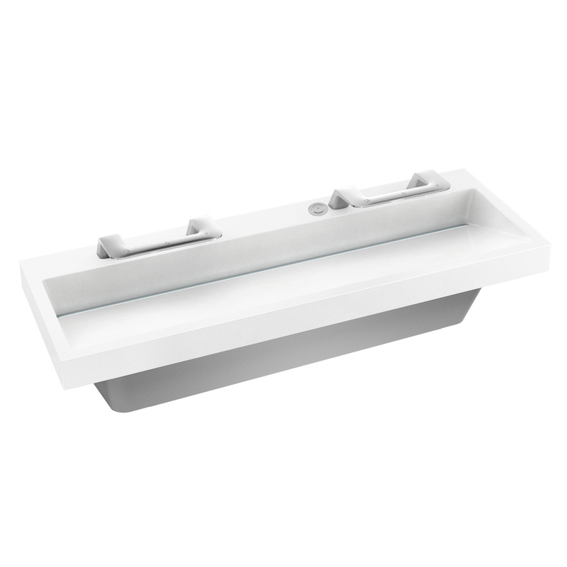 Bradley LVQD2 Verge Lavatory/Sink System with WashBar Technology, Infrared Control, 2-Station