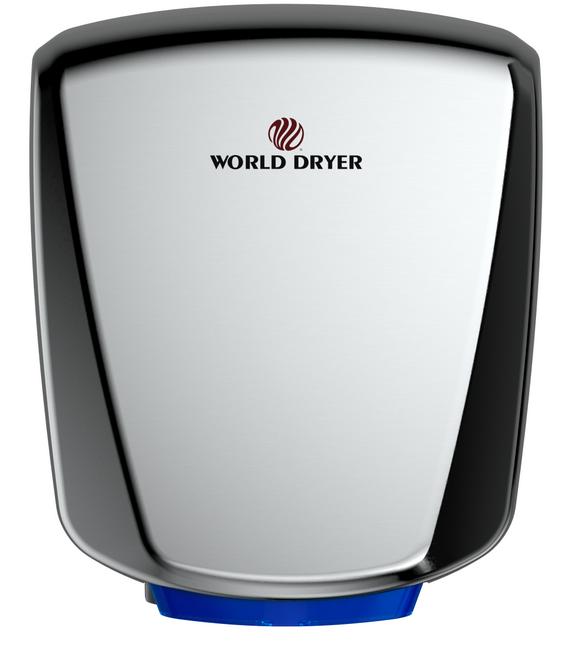  Q-972A2 World Dryer Q-972A2 VERDEdri Hand Dryer, High-Speed, ADA Compliant, Surface Mounted, 120-277 Global Universal Voltage, Polished Stainless Steel Cover, HEPA Filter