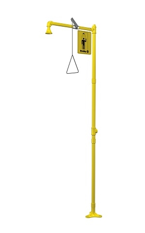 Bradley S19-110 Freestanding Drench Shower, Plastic Showerhead