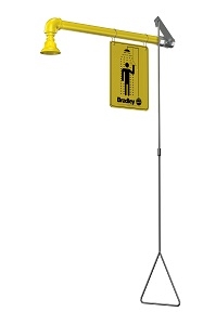 Bradley S19-120BF Drench Shower with Horizontal Supply, Plastic Showerhead, Barrier Free