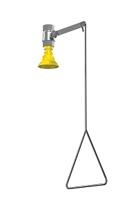 Bradley S19-130 Drench Shower with Vertical Supply, Plastic Showerhead
