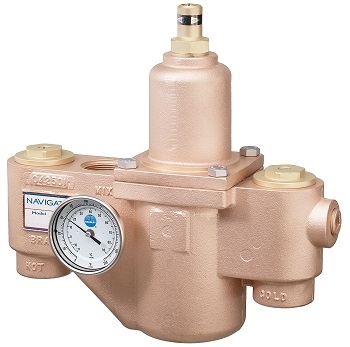 Bradley EFX125 Navigator Emergency Fixture Thermostatic Mixing Valve, 82 GPM at 30 PSI, S19-2300