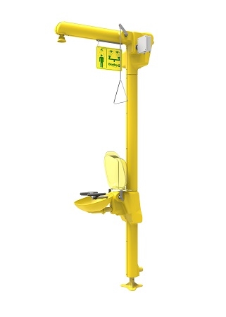 Bradley S19-304GAB General Area Halo Heat Trace Shower and Eye/Face Wash Unit, Bottom Supply