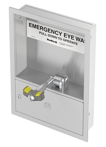 Bradley S19284H Recessed Cabinet Mount Swing Down Halo Eyewash Unit
