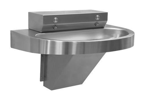 Bradley S93-573 BradMate Washfountain with TouchTime Activation, Barrier-Free, Wall-Mounted, Stainless Steel