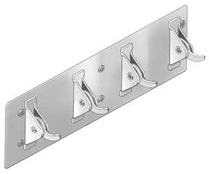 Bradley SA39 Saftey Clothes Hook Strip, Front Mtd., Prisons and Detention Centers