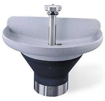 Bradley TDB3104 Deep Bowl Classic Washfountain, 54" Semi-Circular, Terreon