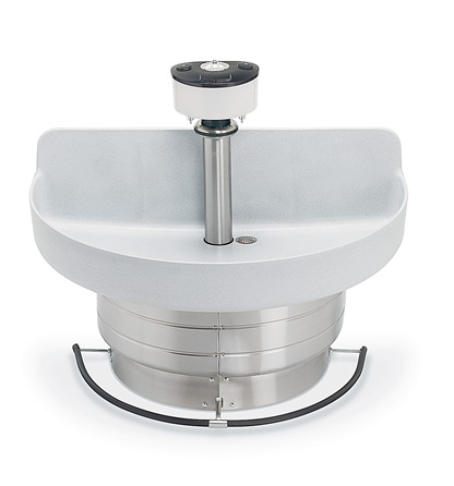 Bradley WF2504 Classic Washfountain, 54 Inch Semi-Circular