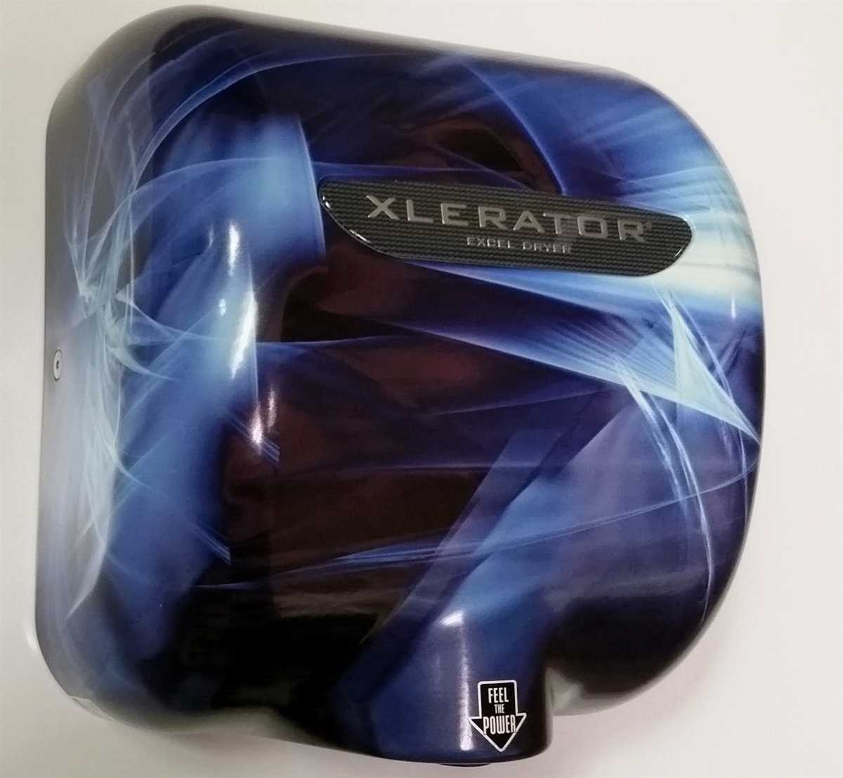  XL-BF Excel Dryer XL-BF XLERATOR Hand Dryer, Exclusive ProDryers Blue Fusion Design, 110-120 Volt, LEED Credits, GreenSpec Listed, Warm Air, Fast 10 Second Dry