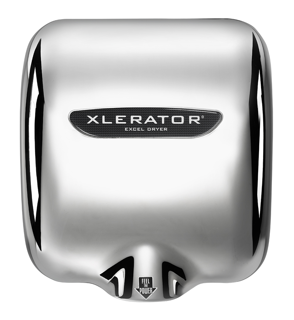 Excel Dryer XLERATOR Hand Dryer XL-C, Zinc Die-Cast Cover - Chrome Plated, Automatic Sensor, Surface Mounted, LEED Credits, GreenSpec Listed, Commercial Hand Dryer