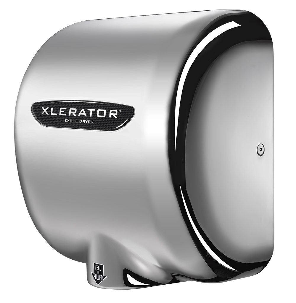 Excel Dryer XLERATOR Hand Dryer XL-C, Zinc Die-Cast Cover - Chrome Plated, Automatic Sensor, Surface Mounted, LEED Credits, GreenSpec Listed, Commercial Hand Dryer