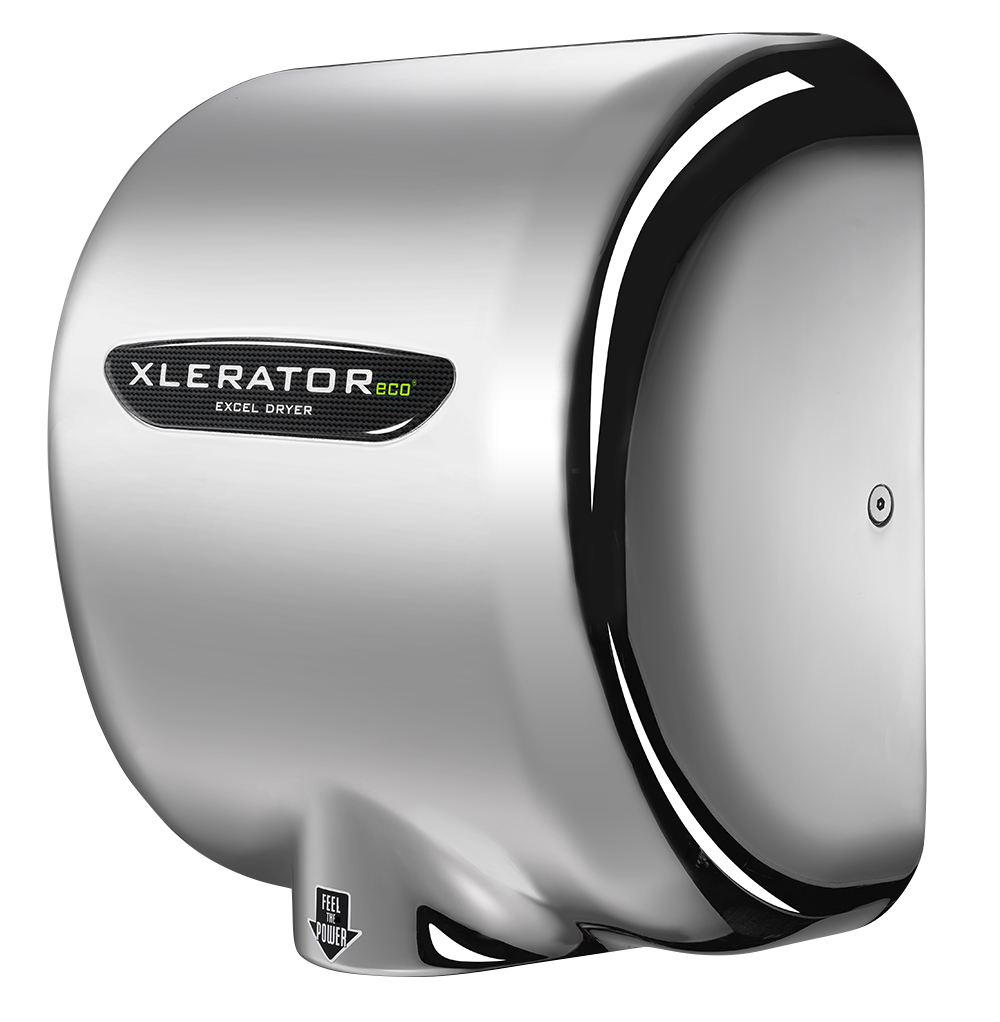 Excel Dryer XLERATOReco XL-C-ECO Hand Dryer, No Heat, Chrome Cover, Automatic Sensor, Surface Mounted, LEED Credits, GreenSpec Listed, Commercial Hand Dryer, 500 Watts