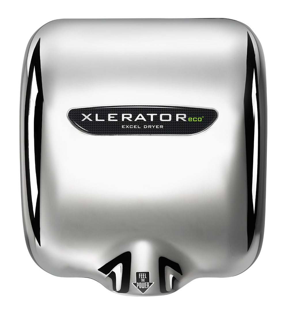 Excel Dryer XLERATOReco XL-C-ECO Hand Dryer, No Heat, Chrome Cover, Automatic Sensor, Surface Mounted, LEED Credits, GreenSpec Listed, Commercial Hand Dryer, 500 Watts