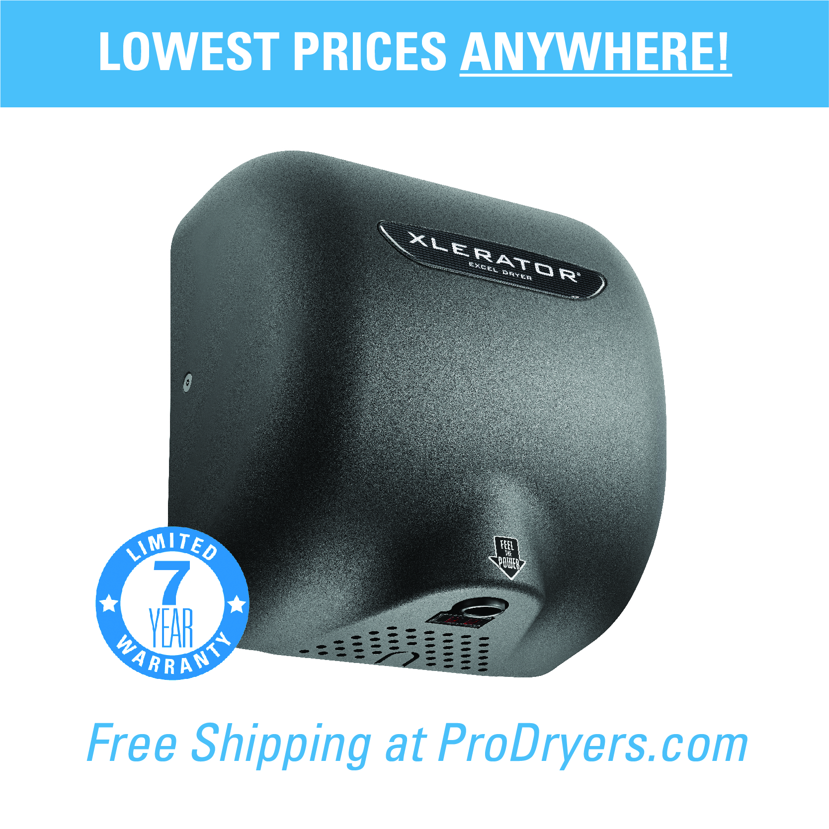 Excel Dryer XL-GR XLERATOR Graphite Hand Dryer | ProDryers