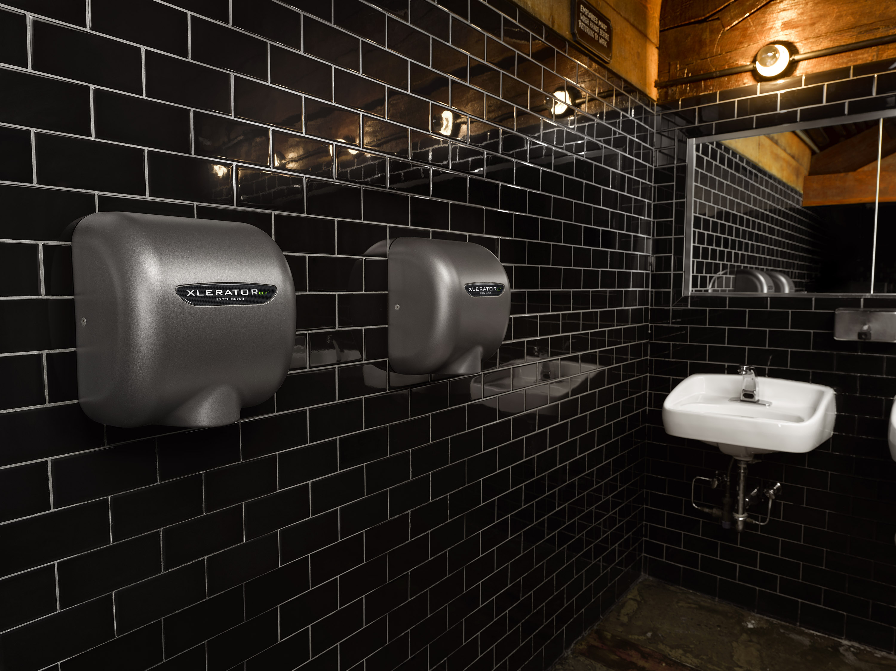 Excel Dryer XLERATOReco XL-GR-ECO Hand Dryer, No Heat, Graphite Zinc Die-Cast Cover, Automatic Sensor, Surface Mounted, LEED Credits, GreenSpec Listed, Commercial Hand Dryer, 500 Watts