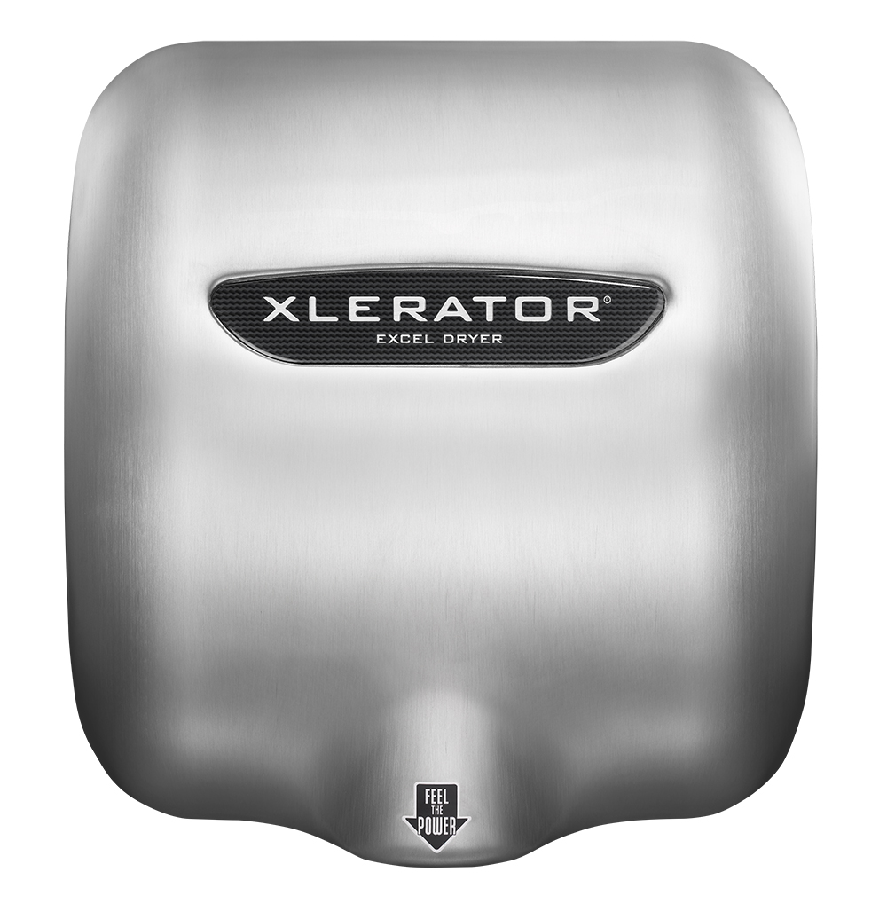 Excel Dryer XLERATOR Hand Dryer XL-SB, Stainless Steel Cover - Brushed, Automatic Sensor, Surface Mounted, LEED Credits, GreenSpec Listed, Commercial Hand Dryer