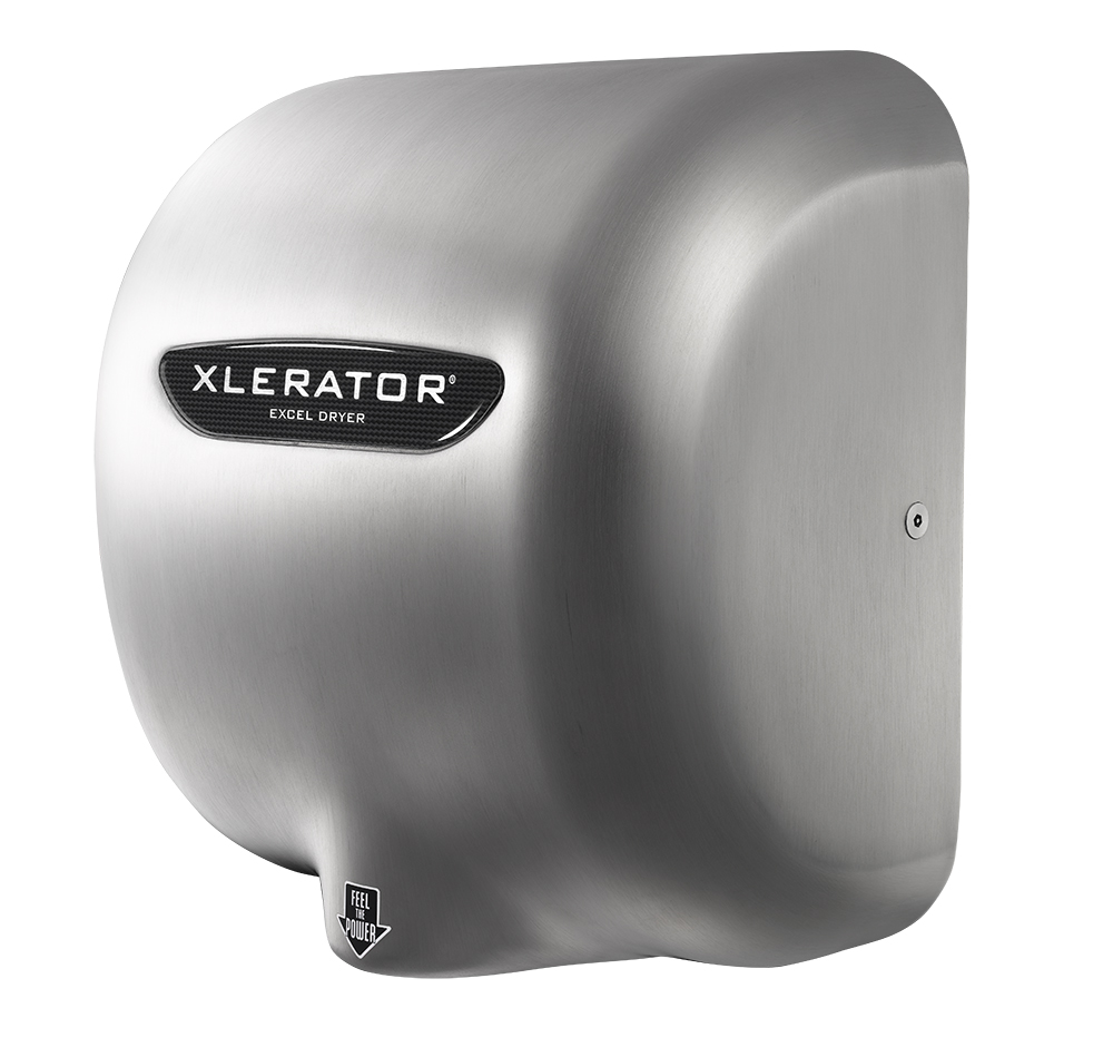 Excel Dryer XLERATOR Hand Dryer XL-SB, Stainless Steel Cover - Brushed, Automatic Sensor, Surface Mounted, LEED Credits, GreenSpec Listed, Commercial Hand Dryer