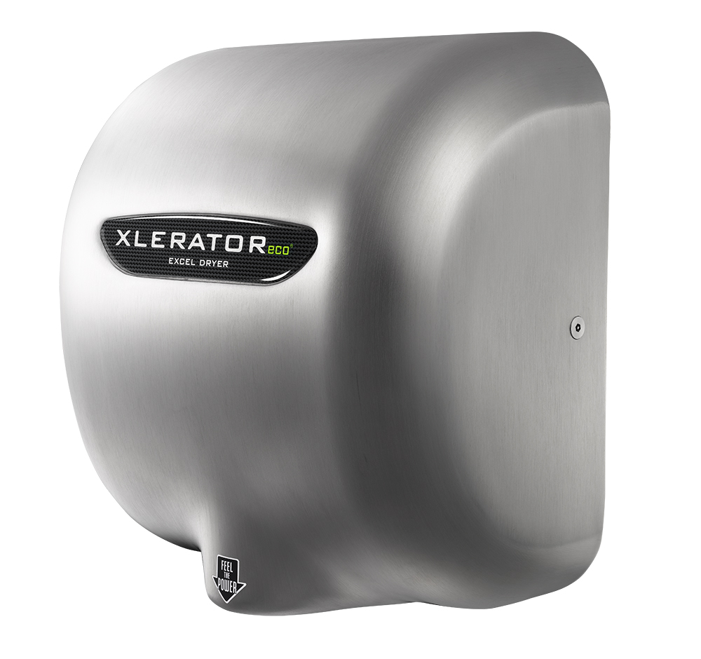 Excel Dryer XLERATOReco XL-SB-ECO Hand Dryer, No Heat, Brushed Stainless Steel Cover, Automatic Sensor, Surface Mounted, LEED Credits, GreenSpec Listed, Commercial Hand Dryer, 500 Watts