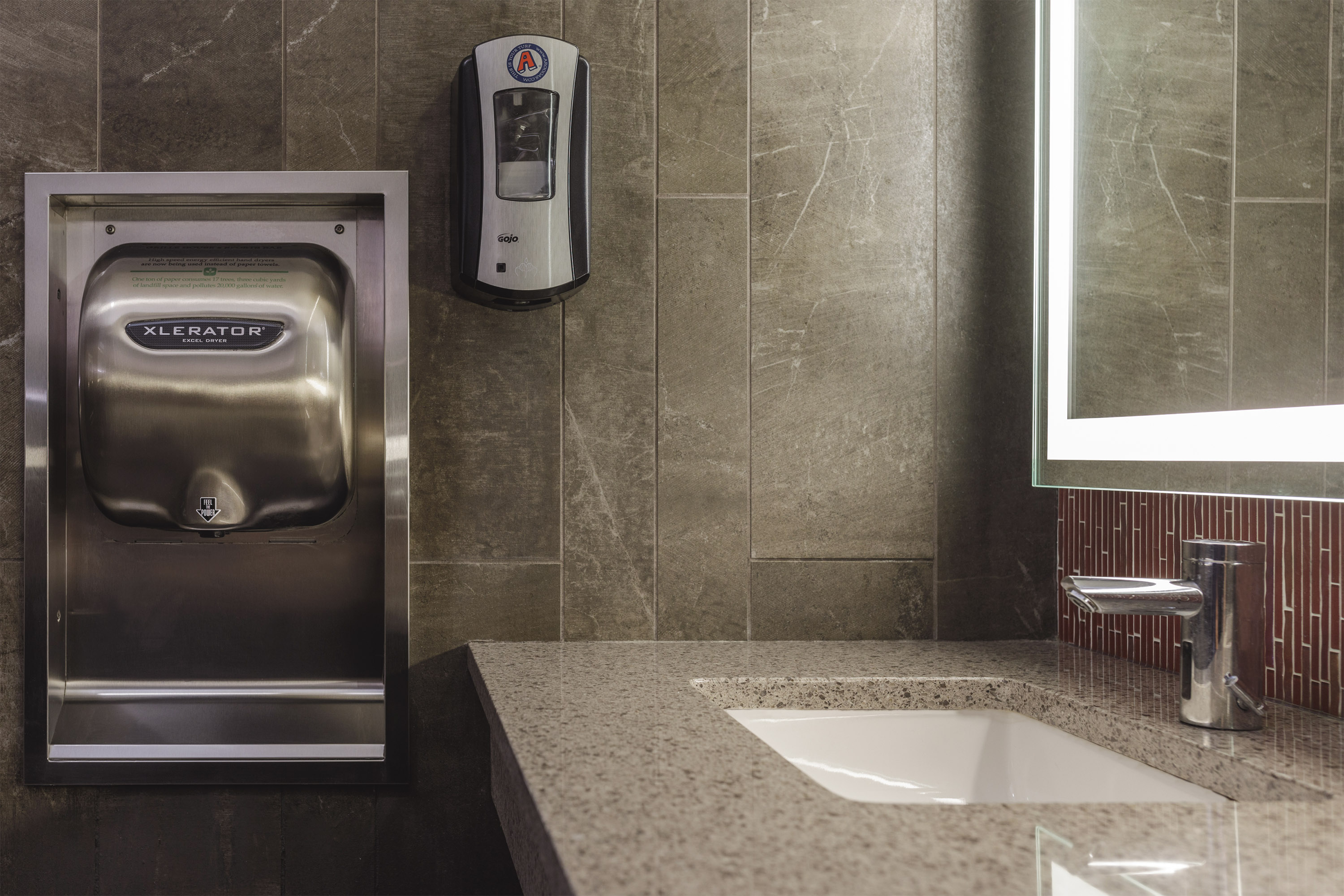 Excel Dryer XLERATOR Hand Dryer XL-SB-SI, Brushed Stainless Steel, Custom Cover XLERATOR Hand Dryer