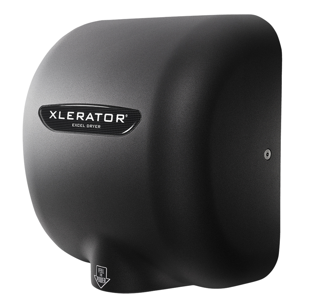 Excel Dryer XLERATOR Hand Dryer XL-BL, Zinc Die-Cast Cover - Black, Automatic Sensor, Surface Mounted, LEED Credits, GreenSpec Listed, Commercial Hand Dryer, XL-SP Black
