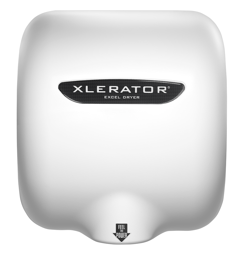 Excel Dryer XLERATOR Hand Dryer XL-W, Zinc Die-Cast Cover - White, Automatic Sensor, Surface Mounted, LEED Credits, GreenSpec Listed, Commercial Hand Dryer