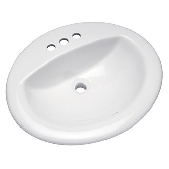 Zurn Z5114 20" x 17" Countertop Lavatory Sink with 4" Center Faucet Holes