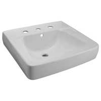 Zurn Z5311, Wall Hung Lavatory Sink with Rear Overflow, Single Faucet Hole, 20x18 (DISCONTINUED)