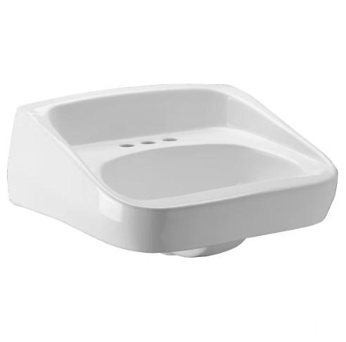 Zurn Z5361 20" x 18" High Back Wall Hung Lavatory with Single Faucet Hole