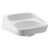 Zurn Z5361-PED, High Back, Standard Arm Lavatory Sink with Half Pedestal, Single Hole, 20x18 (DISCONTINUED)