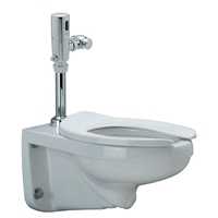 Zurn Z5615.213.00.00.00, EcoVantage 1.28 gpf Wall Hung Elongated Toilet System with Exposed Battery Flush Valve