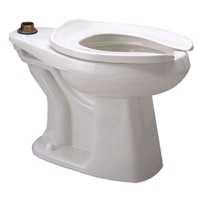 Zurn Z5665.270.00.00.00, EcoVantage 1.28 gpf ADA Floor Mounted Elongated Toilet System with Top Spud, Diaphragm EZ Flush Battery Sensor Valve