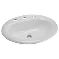 Zurn Z5811, Cast Iron Drop-In Lavatory Sink, Single Hole, 20x17 (DISCONTINUED)