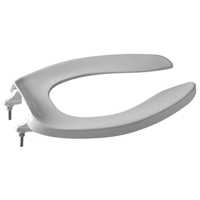 Zurn Z5955SS-AM, Heavy-Duty Seat, White, Open Front, Less Cover, Stainless Steel Check Hinge, Anti-Microbial (DISCONTINUED)