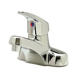 Zurn Z7442-XL-FC AquaSpec Sierra Lead Free 4" Centerset Lavatory Faucet, 0.5 GPM Vandal Resistant Aerator, Lever Handle, Metal Pop-Up