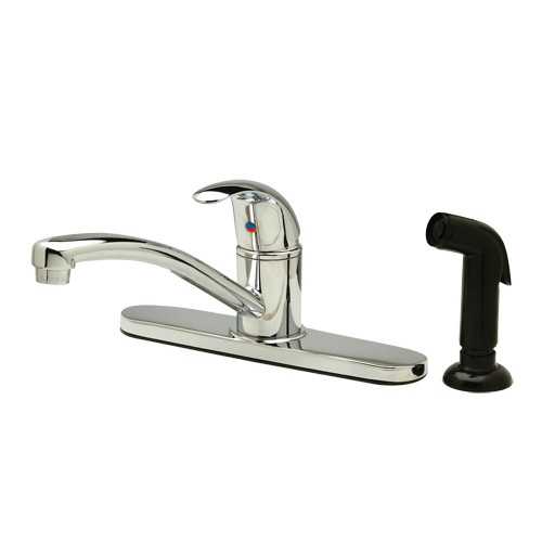 Zurn Z7872C-XL-FC, AquaSpec Temp-Gard 0.5 gpm Single Control Kitchen Faucet, Ceramic Disc Cartridge, Hose Spray, Vandal-Resistant Swivel Aerator