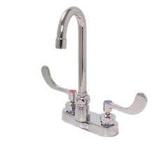Zurn Z812A4-XL, AquaSpec 4" Centerset Faucet with 3-1/2" Gooseneck and Wrist Blade Handles