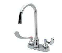 Zurn Z812B4-XL, AquaSpec 4" Centerset Faucet with 5-3/8" Gooseneck and Wrist Blade Handles