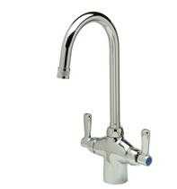 Zurn Z826B1-XL, AquaSpec Double Laboratory Faucet with 5-3/8" Gooseneck and Lever Handles